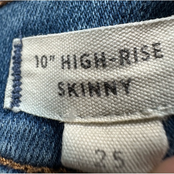 Madewell 10" High-Rise Skinny Jeans in Bradshaw Wash Size 25x27 - Blue - Picture 9 of 11